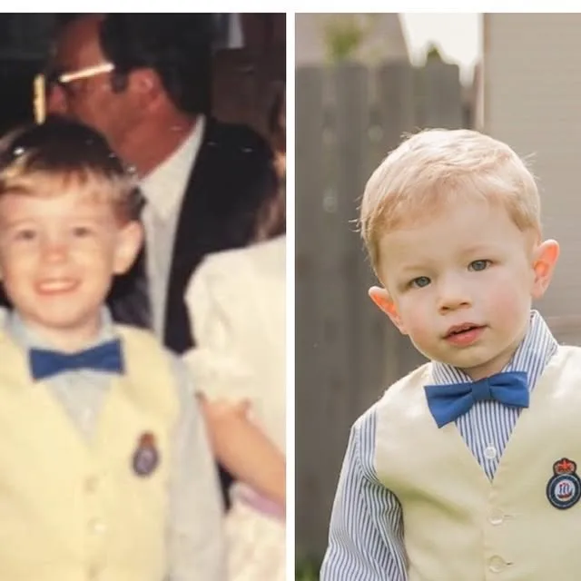 My nephew is so handsome in the exact suit his Dad wore when he was the same age. Watch out y'all! Logi Bear is out here servin' up looks already 😍😎 

(yes, this is a very late Easter post)
.
.
.
.…