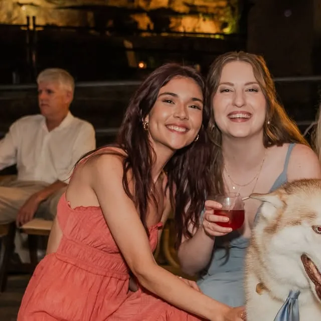 POV: you said you’d keep it classy this weekend.🤣🐾

For real though - I LOVE when couples bring their pets to the wedding! 100% chance you're going to get some pure gold back in your gallery!". 